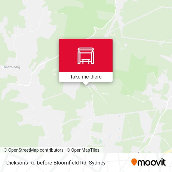 Dicksons Rd before Bloomfield Rd map