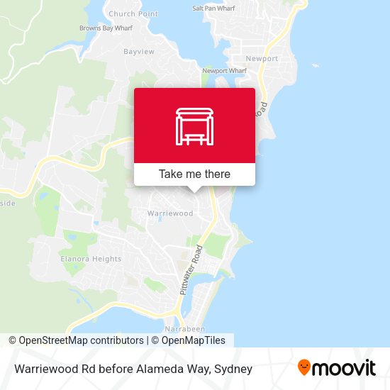 Warriewood Rd before Alameda Way map