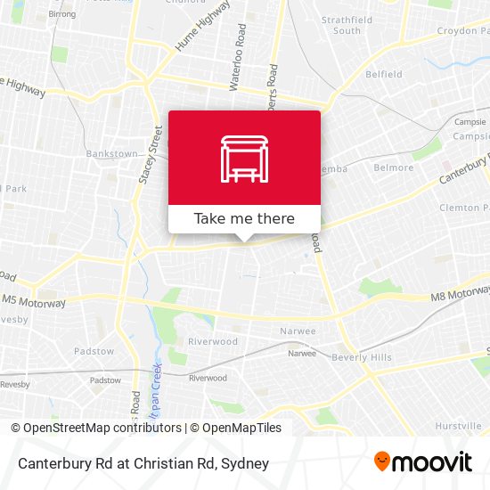Canterbury Rd at Christian Rd map