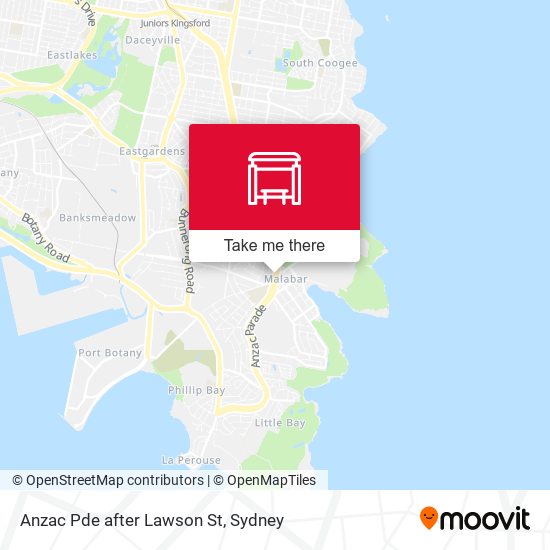 Anzac Pde after Lawson St map