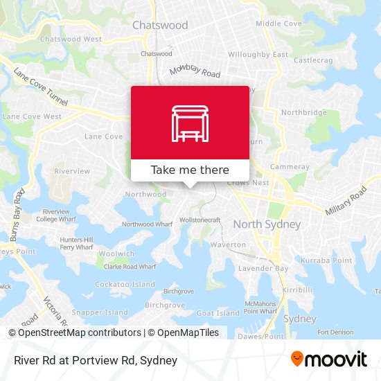 River Rd at Portview Rd map