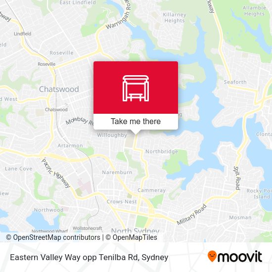 Eastern Valley Way opp Tenilba Rd map