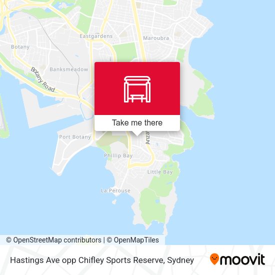 Hastings Ave opp Chifley Sports Reserve map