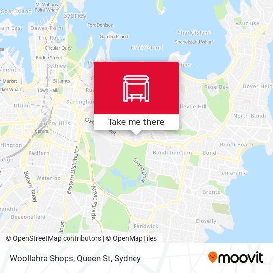 Woollahra Shops, Queen St map