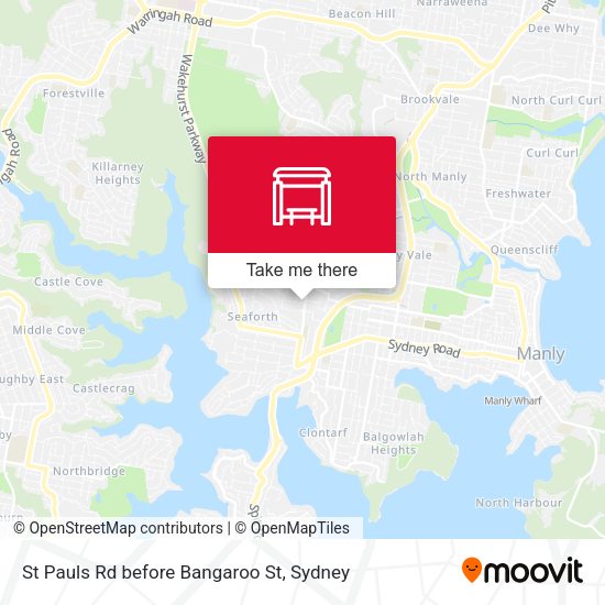 St Pauls Rd before Bangaroo St map
