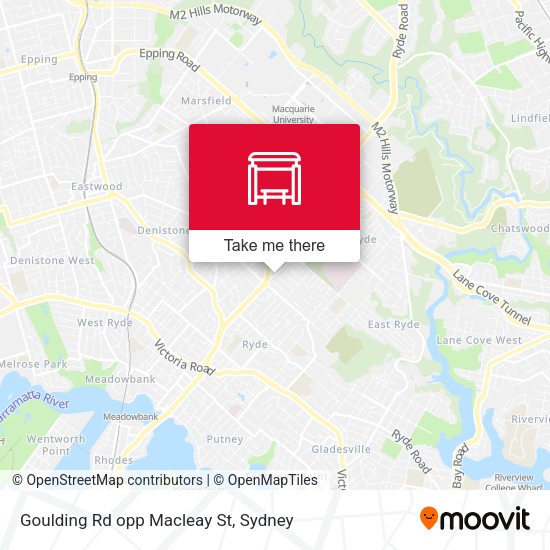 Goulding Rd opp Macleay St map