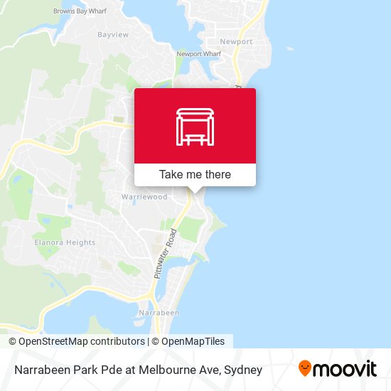 Narrabeen Park Pde at Melbourne Ave map
