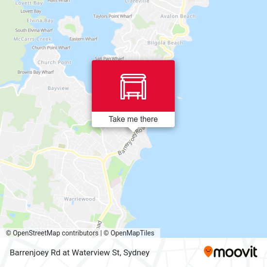 Barrenjoey Rd at Waterview St map