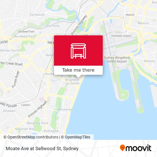 Moate Ave at Sellwood St map