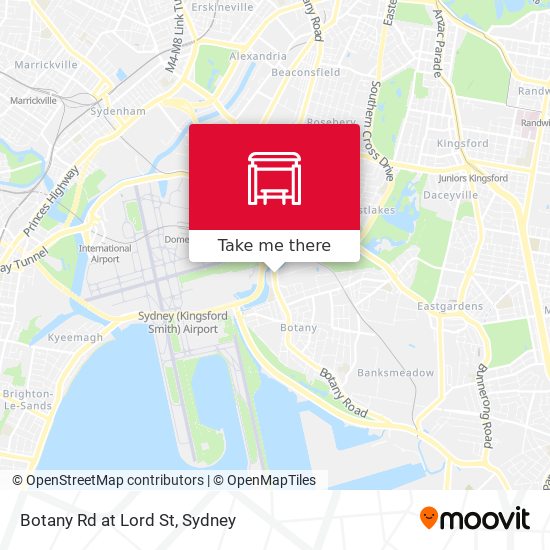 Botany Rd at Lord St map