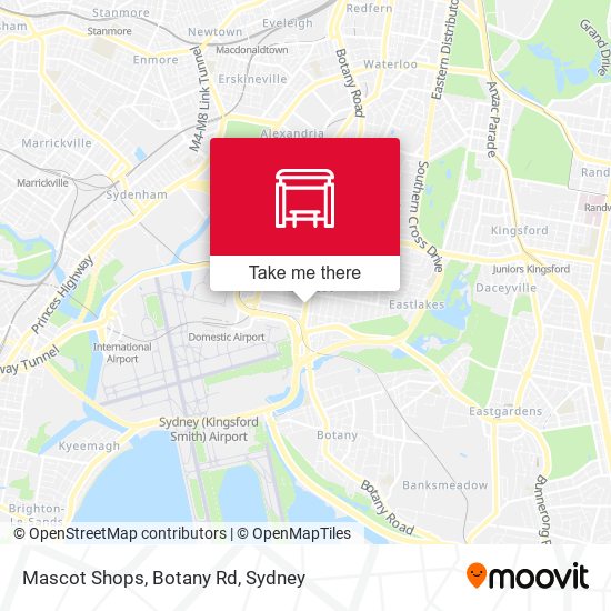 Mascot Shops, Botany Rd map