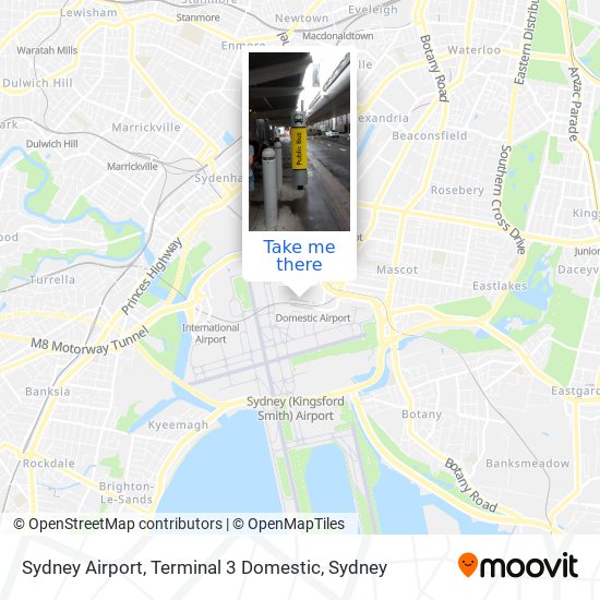Mapa Sydney Airport, Terminal 3 Domestic