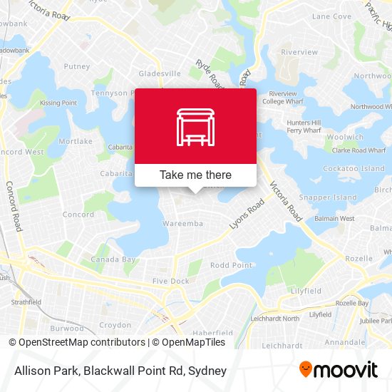 Allison Park, Blackwall Point Rd map
