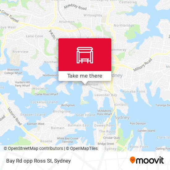 Bay Rd opp Ross St map