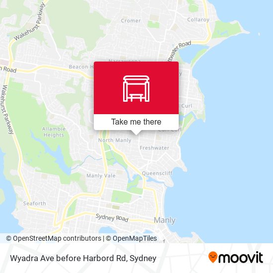 Wyadra Ave before Harbord Rd map