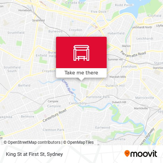 King St at First St map