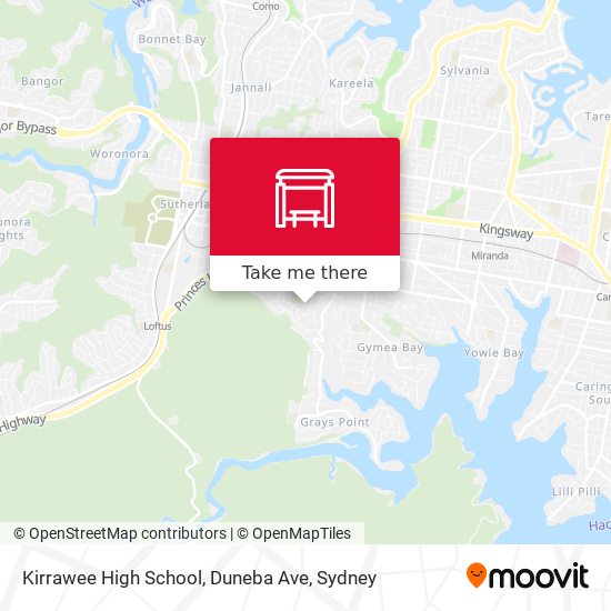 Mapa Kirrawee High School, Duneba Ave