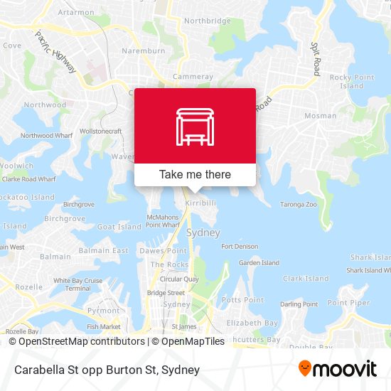 Carabella St opp Burton St map