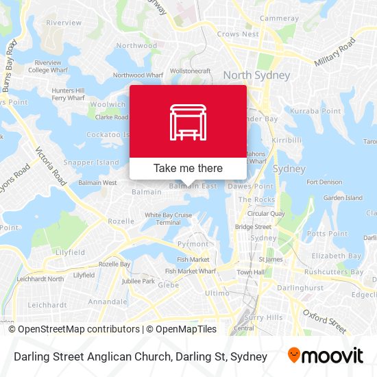 Darling Street Anglican Church, Darling St map