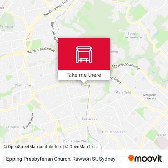 Mapa Epping Presbyterian Church, Rawson St