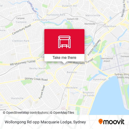 Wollongong Rd opp Macquarie Lodge map