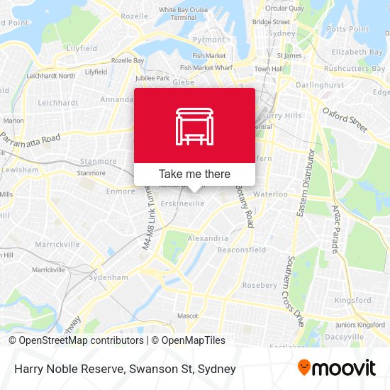 Harry Noble Reserve, Swanson St map