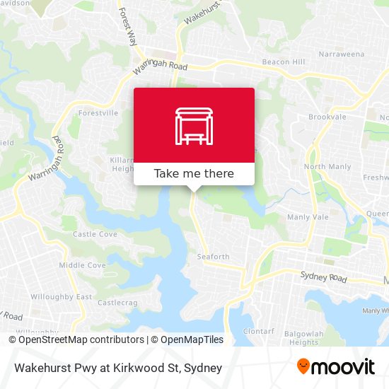 Wakehurst Pwy at Kirkwood St map