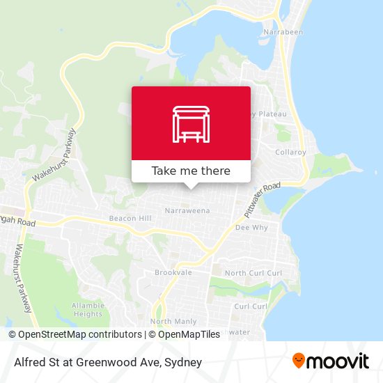 Alfred St at Greenwood Ave map