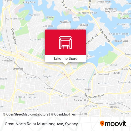 Great North Rd at Murralong Ave map