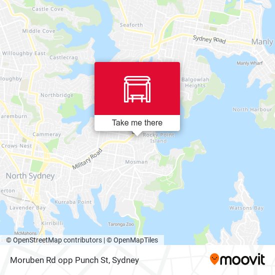 Moruben Rd opp Punch St map