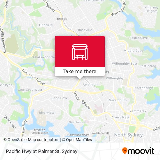 Pacific Hwy at Palmer St map