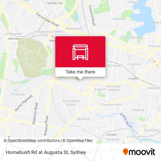 Homebush Rd at Augusta St map