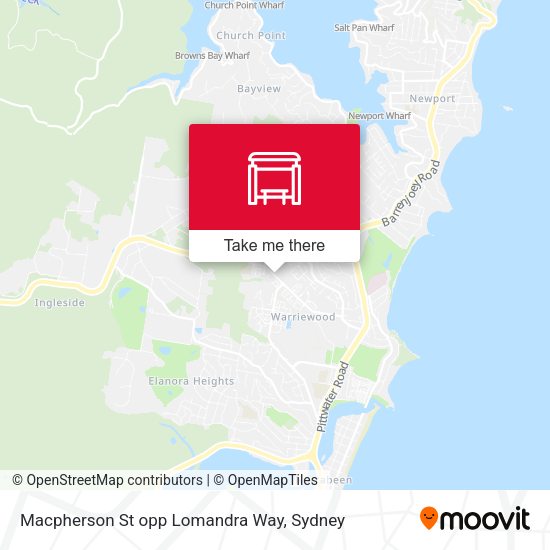 Macpherson St opp Lomandra Way map