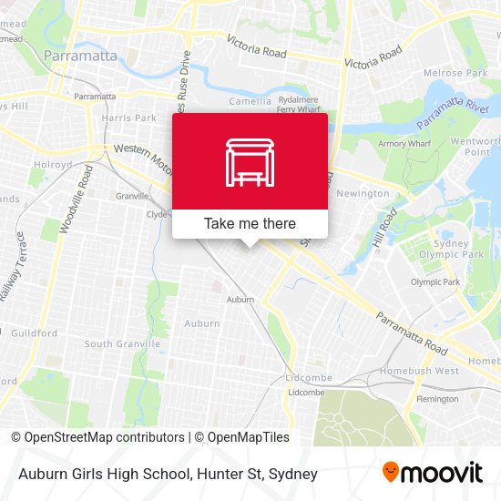 Auburn Girls High School, Hunter St map