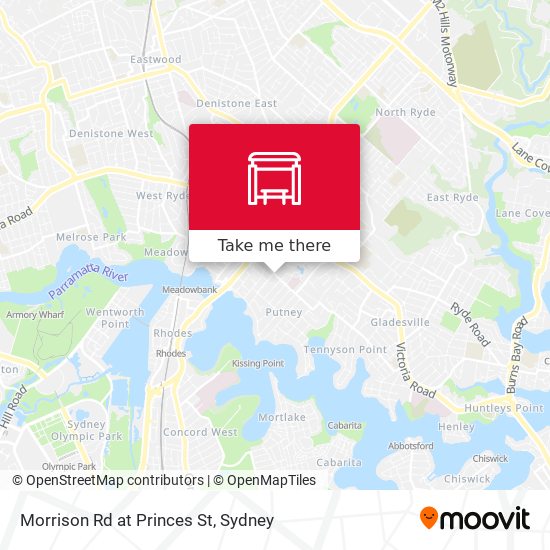 Morrison Rd at Princes St map