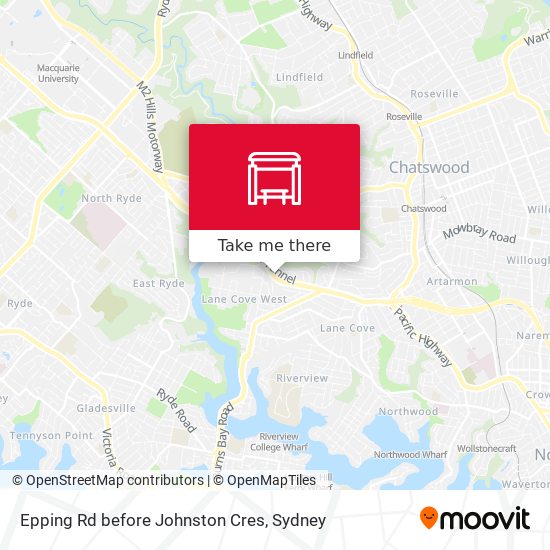 Epping Rd before Johnston Cres map
