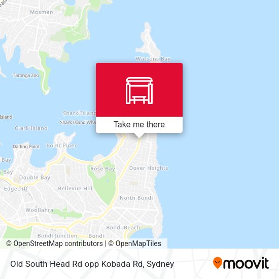 Old South Head Rd opp Kobada Rd map
