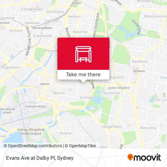 Evans Ave at Dalby Pl map