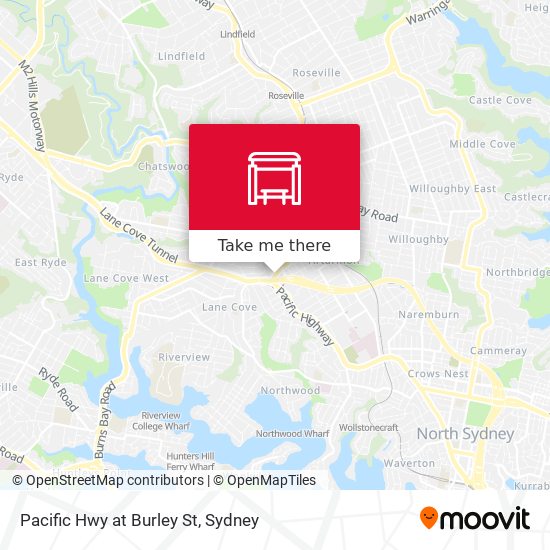 Pacific Hwy at Burley St map