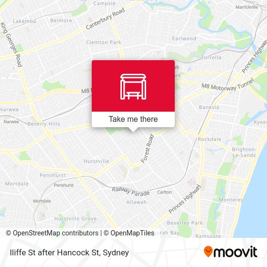Iliffe St after Hancock St map