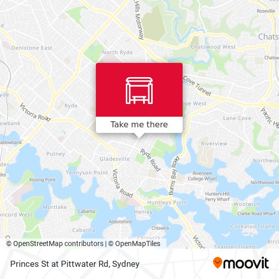 Princes St at Pittwater Rd map