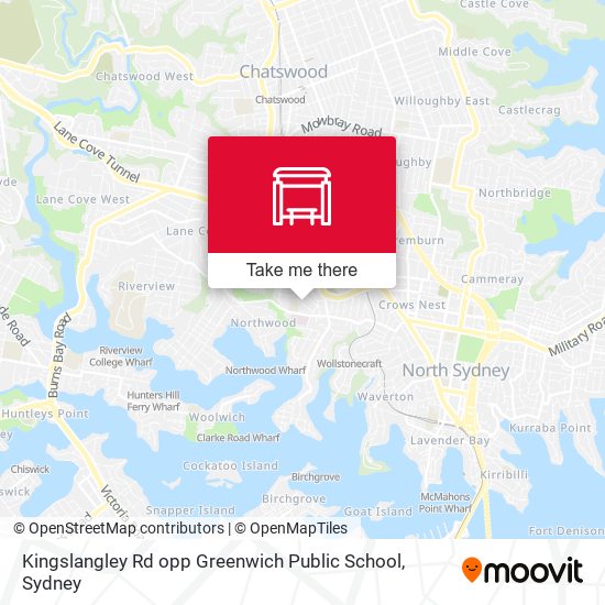 Kingslangley Rd opp Greenwich Public School map