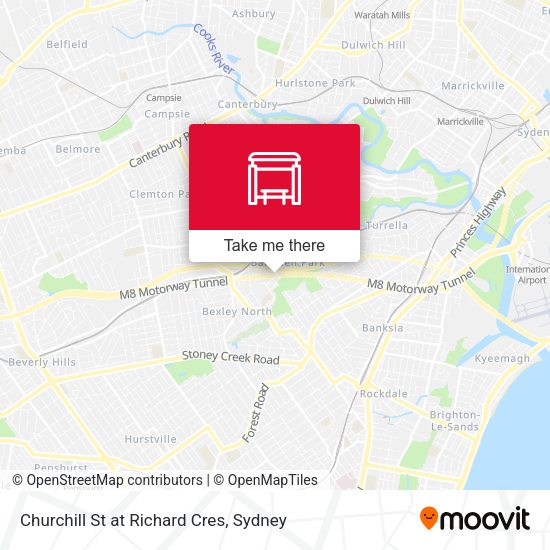 Churchill St at Richard Cres map