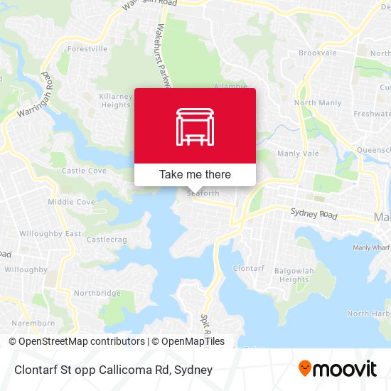 Clontarf St opp Callicoma Rd map