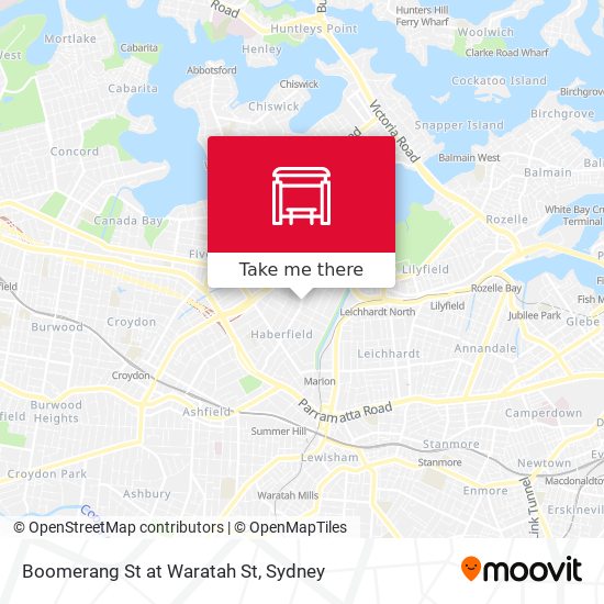Boomerang St at Waratah St map