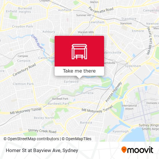 Homer St at Bayview Ave map