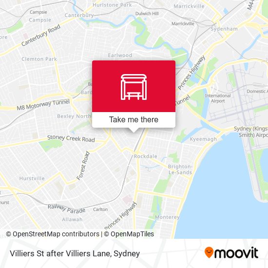 Villiers St after Villiers Lane map