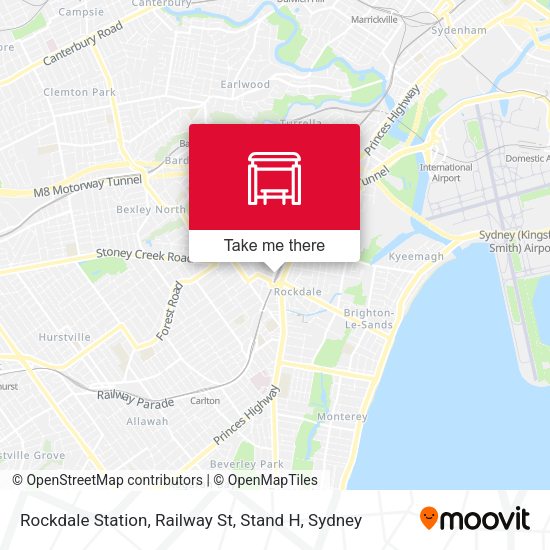 Rockdale Station, Railway St, Stand H map