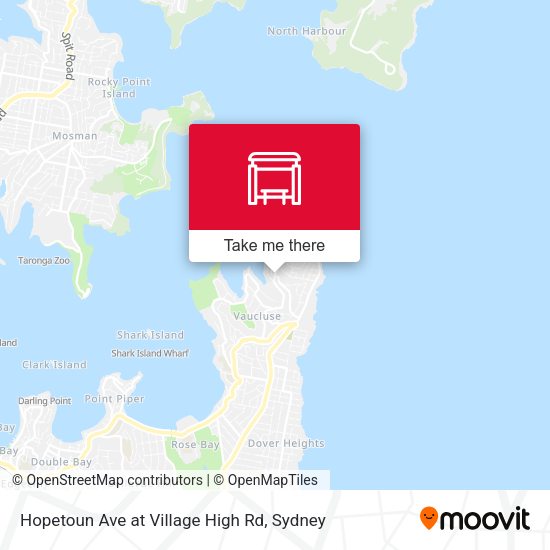 Hopetoun Ave at Village High Rd map