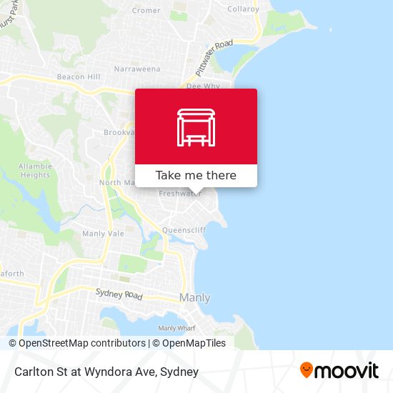 Carlton St at Wyndora Ave map